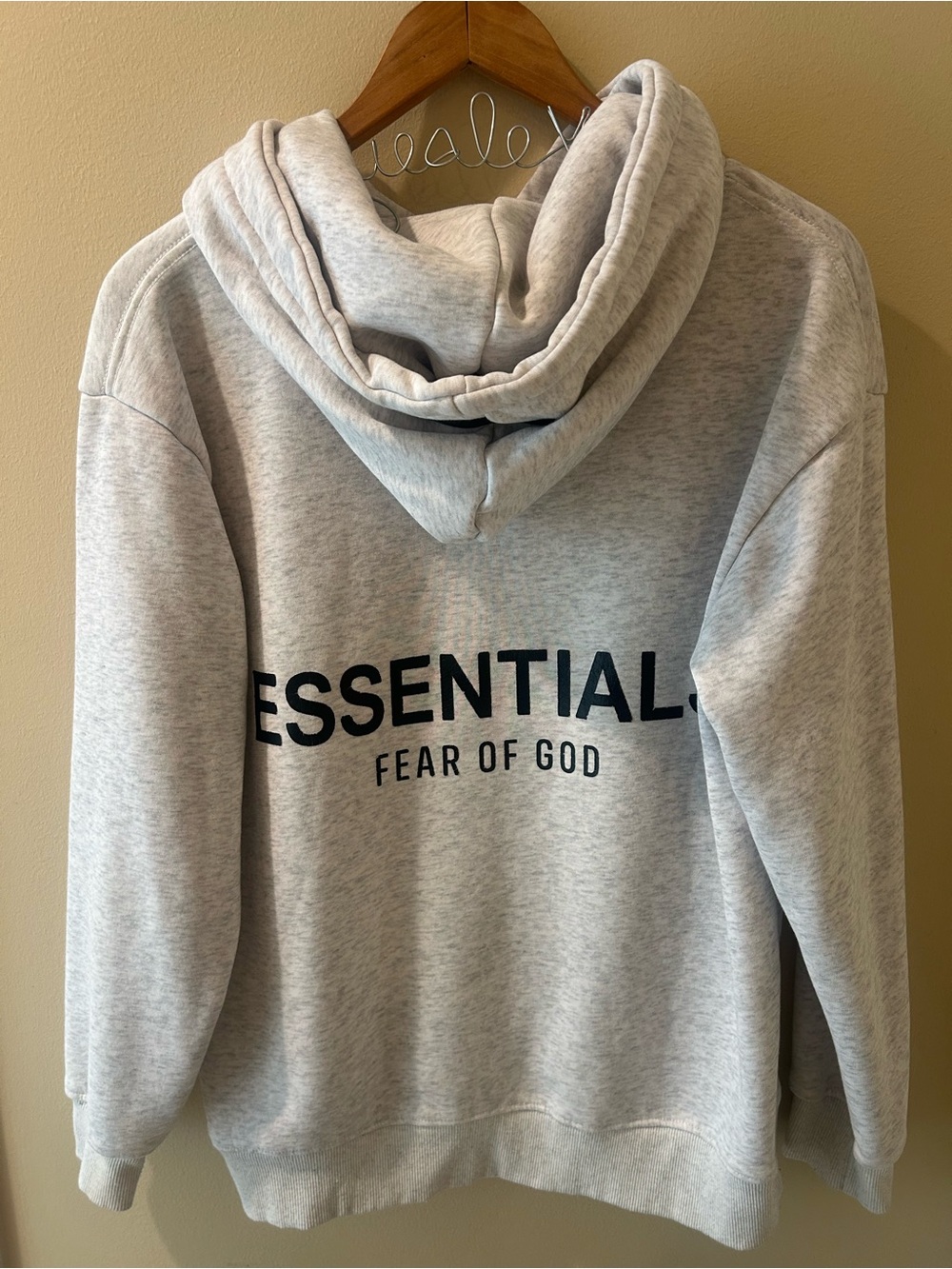 Fear of God Essentials Heather Gray Pullover Hoodie Size Small